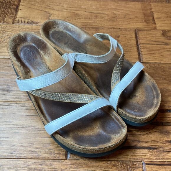 NAOT Hawaii Rhinestone Strappy Slide Sandals Size 41 - Picture 6 of 10